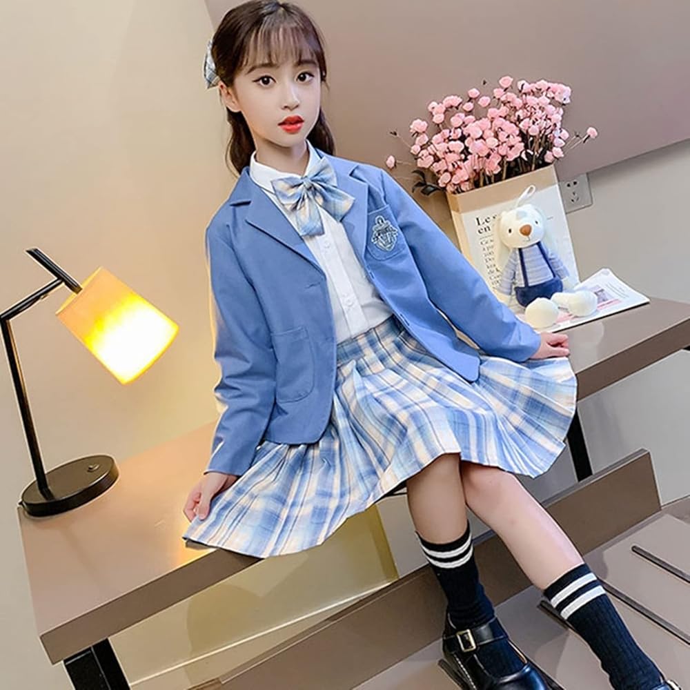 キッズ　スーツ・ブレザー チェック柄シャツ付き Amazon.co.jp: [HIFEOS] 子供服 スクール ブレザー シャツ